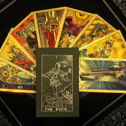 🔮50% OFF NOW! ✨ Witchy Cauldron Tarot Card Set – Rose Gold Accents, Complete Guide Book & Velvet Pouch 🎴📖
