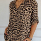 Stilig skjorte med leopardmønster og justerbare ermer