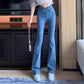 👖50 % Rabatt i en Begrenset Periode🔥Elastiske Microflared Jeans med Høy Midje