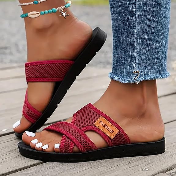 💕Enjoy the comfort💕Wide Feet Comfortable Open Toe Flat Sandals