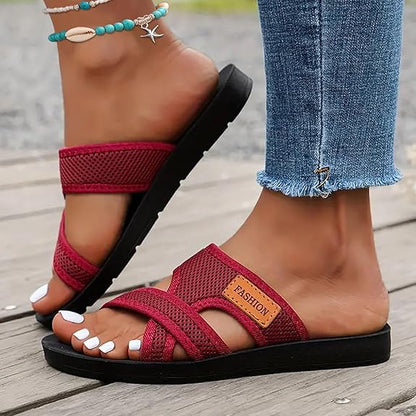 💕Enjoy the comfort💕Wide Feet Comfortable Open Toe Flat Sandals