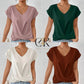 💥BIG SALE👚Elegant kortermet T-skjorte med vridd V-hals