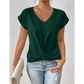 💥BIG SALE👚Elegant kortermet T-skjorte med vridd V-hals