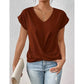 💥BIG SALE👚Elegant kortermet T-skjorte med vridd V-hals