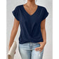 💥BIG SALE👚Elegant kortermet T-skjorte med vridd V-hals