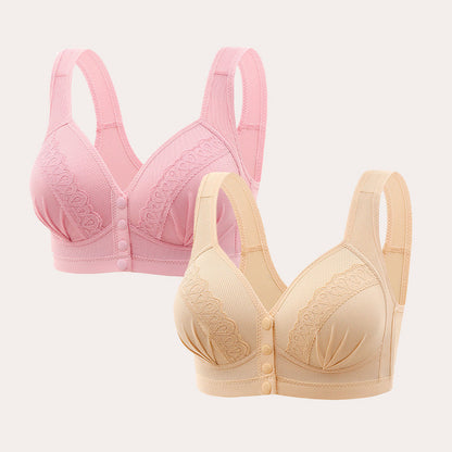 📢60% OFF!!⏰Front Button Breathable Skin-Friendly Cotton Bra