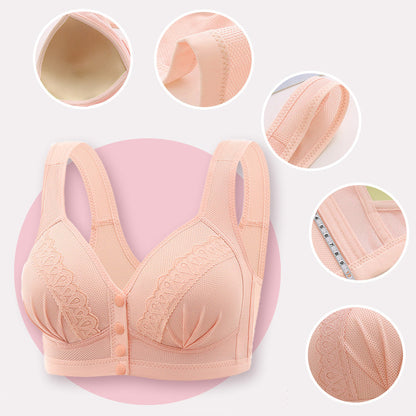 📢60% OFF!!⏰Front Button Breathable Skin-Friendly Cotton Bra