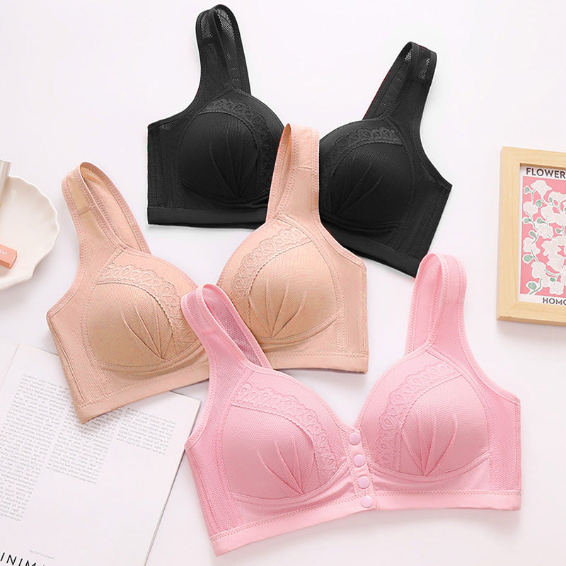 📢60% OFF!!⏰Front Button Breathable Skin-Friendly Cotton Bra