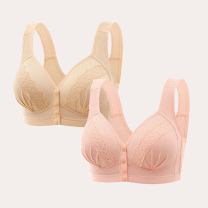 📢60% OFF!!⏰Front Button Breathable Skin-Friendly Cotton Bra