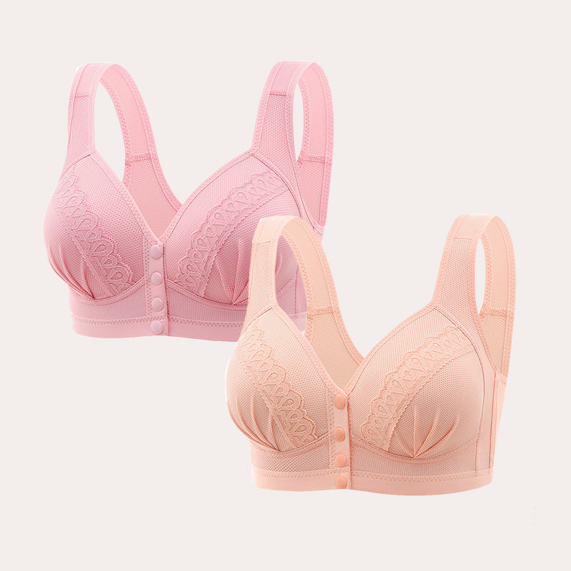 📢60% OFF!!⏰Front Button Breathable Skin-Friendly Cotton Bra