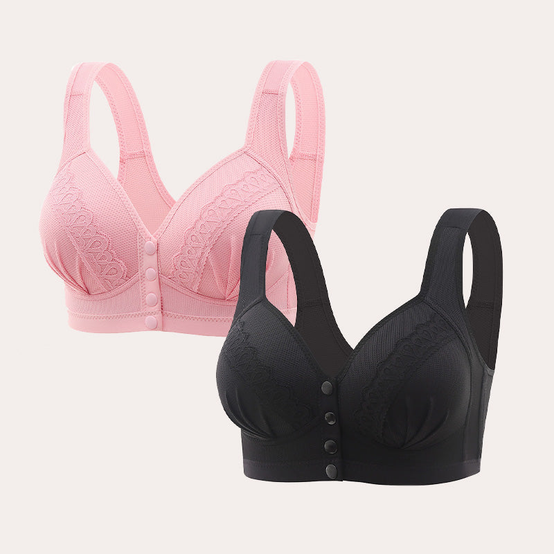 📢60% OFF!!⏰Front Button Breathable Skin-Friendly Cotton Bra