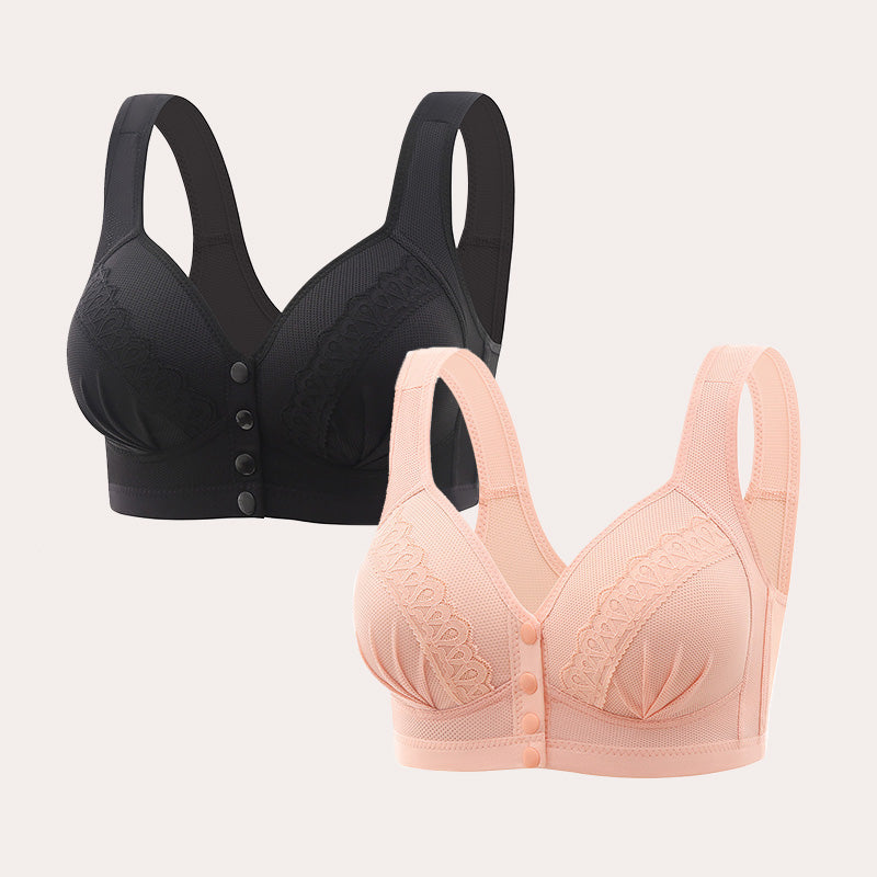 📢60% OFF!!⏰Front Button Breathable Skin-Friendly Cotton Bra