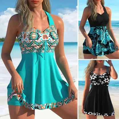 🔥 Women’s Tummy Control Swimdress with Shorts 👙🏖️