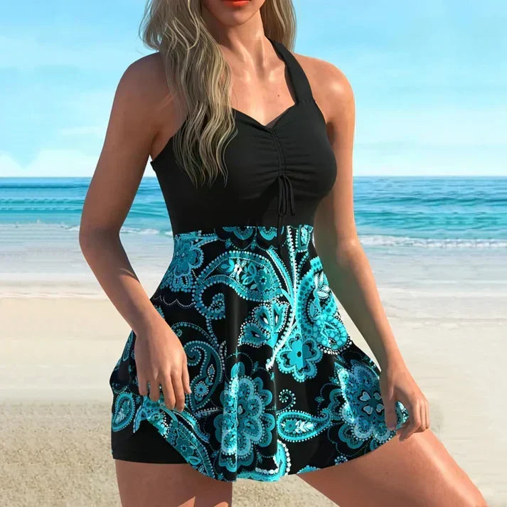 🔥 Women’s Tummy Control Swimdress with Shorts 👙🏖️