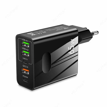 [Praktisk gave] 65 W hurtiglader med flere porter