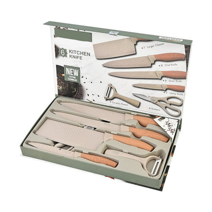 6-Delt Non-Stick Knivsett