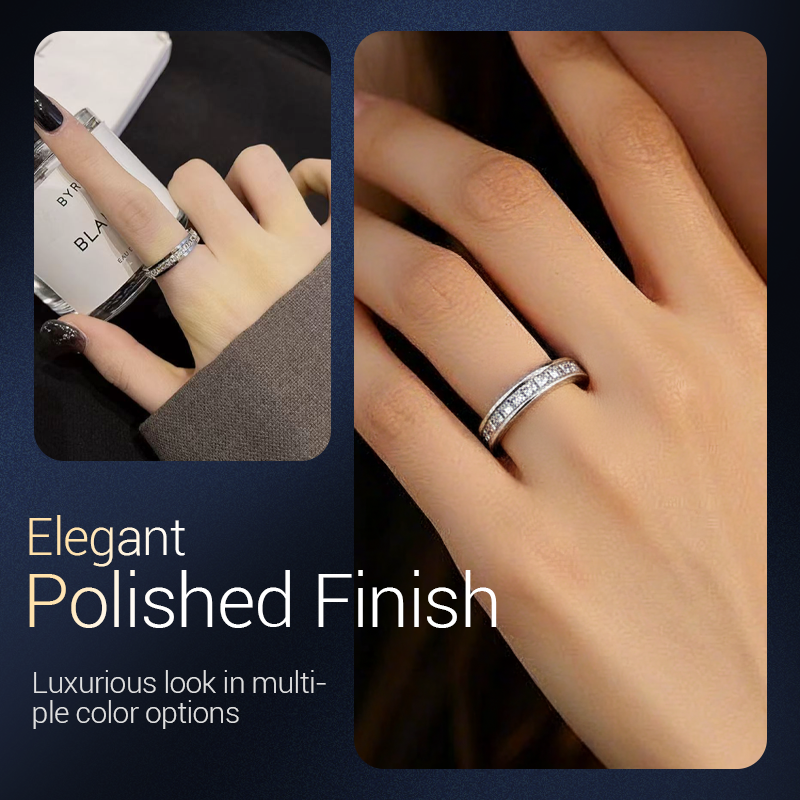 【📍Exquisite Collection📍】Titanium Steel Rotatable Spinner Ring with Zirconia