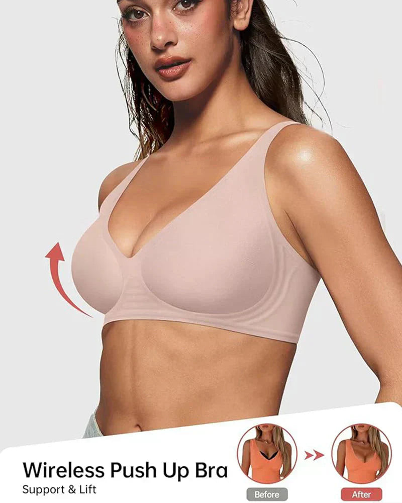🎀Limited-time offer: 50% discount 💕  – the ultra-comfortable, wireless women's bra: seamless, low-V & push-up (free shipping on two items)