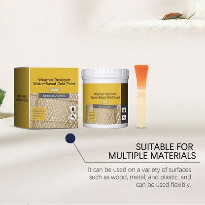 Water-Based Weather-Resistant Gold Paint