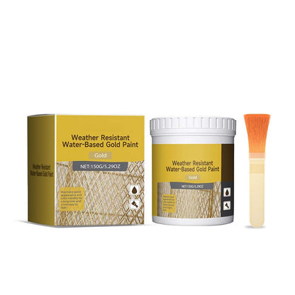 Water-Based Weather-Resistant Gold Paint