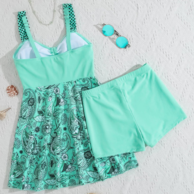 Sale-Strap Top & Fitted Swim Shorts Separable Swimsuit 
