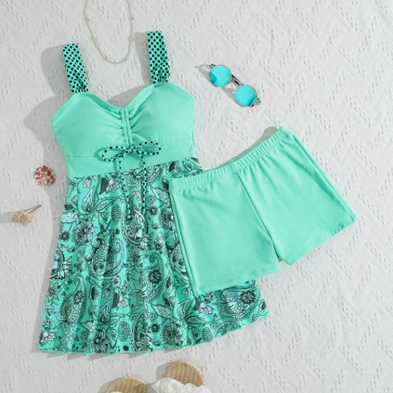 Sale-Strap Top & Fitted Swim Shorts Separable Swimsuit 