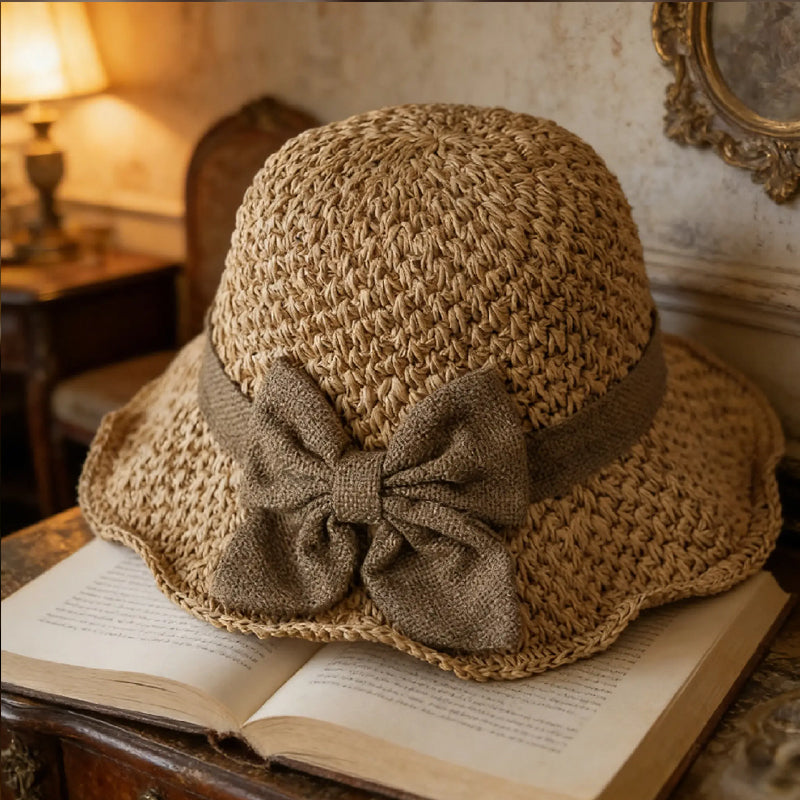 🌷Special Price Only ￡9.99!!🌷Elegant Woven Straw Sun Hat with Bow