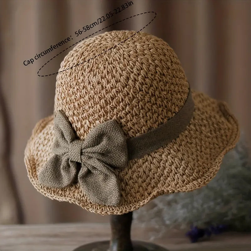🌷Special Price Only ￡9.99!!🌷Elegant Woven Straw Sun Hat with Bow