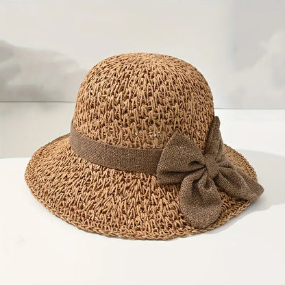 🌷Special Price Only ￡9.99!!🌷Elegant Woven Straw Sun Hat with Bow