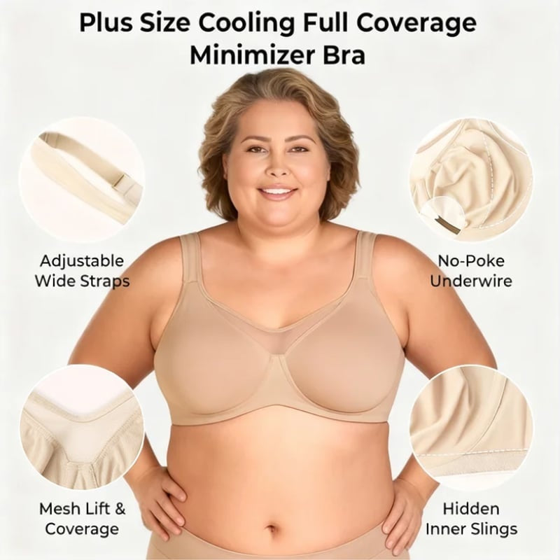 🏆 Special Price £14.99 ! 💐💗Women's Elegant Sheer Full Coverage Plus Size Bra💐
