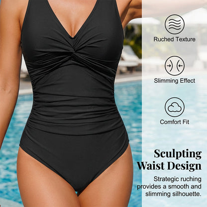 Limited-time offer: £19.99-Women's Tummy Control One-Piece Swimsuit