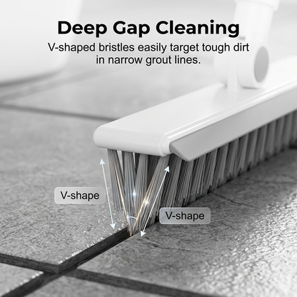 🧹2-in-1 Grout & Corner Scrubber Brush with Squeegee