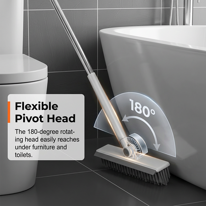 🧹2-in-1 Grout & Corner Scrubber Brush with Squeegee