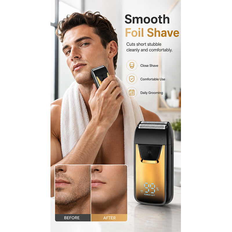 Mini Portable Electric Shaver with LED Display
