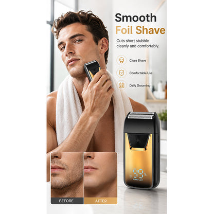 Mini Portable Electric Shaver with LED Display