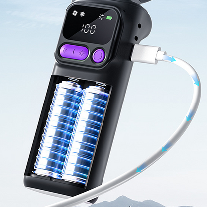 ❄️🌬️ 50% RABATT! Tragbarer Kühlventilator mit Eiskompressionsplatte – Verdunstungskühlung, 3 Stufen & Akku – Perfekt für heiße Tage, Büro & Outdoor ✨
