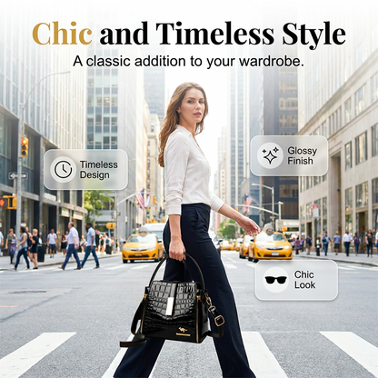 ⏰ 50% RABATT: Glossy Krokodil-Handtasche! Eleganter Look, perfekt für jeden Anlass. Jetzt zuschlagen!