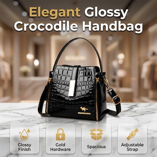 ⏰ 50% RABATT: Glossy Krokodil-Handtasche! Eleganter Look, perfekt für jeden Anlass. Jetzt zuschlagen!