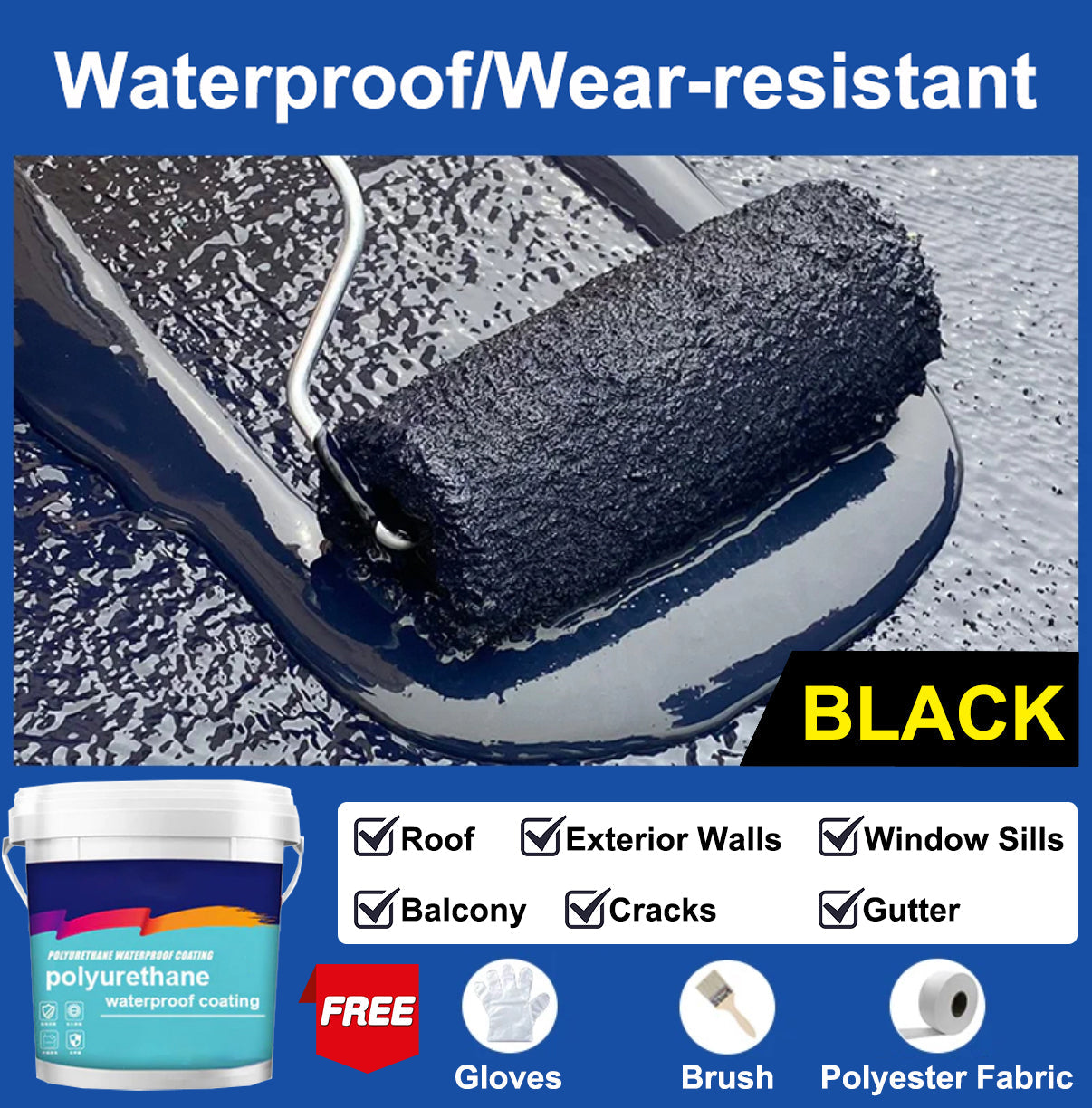 💥Black Friday Hot Sales - 50% OFF💥🔰Polyurethane Waterproofing and leak repair Eco-friendly coating
