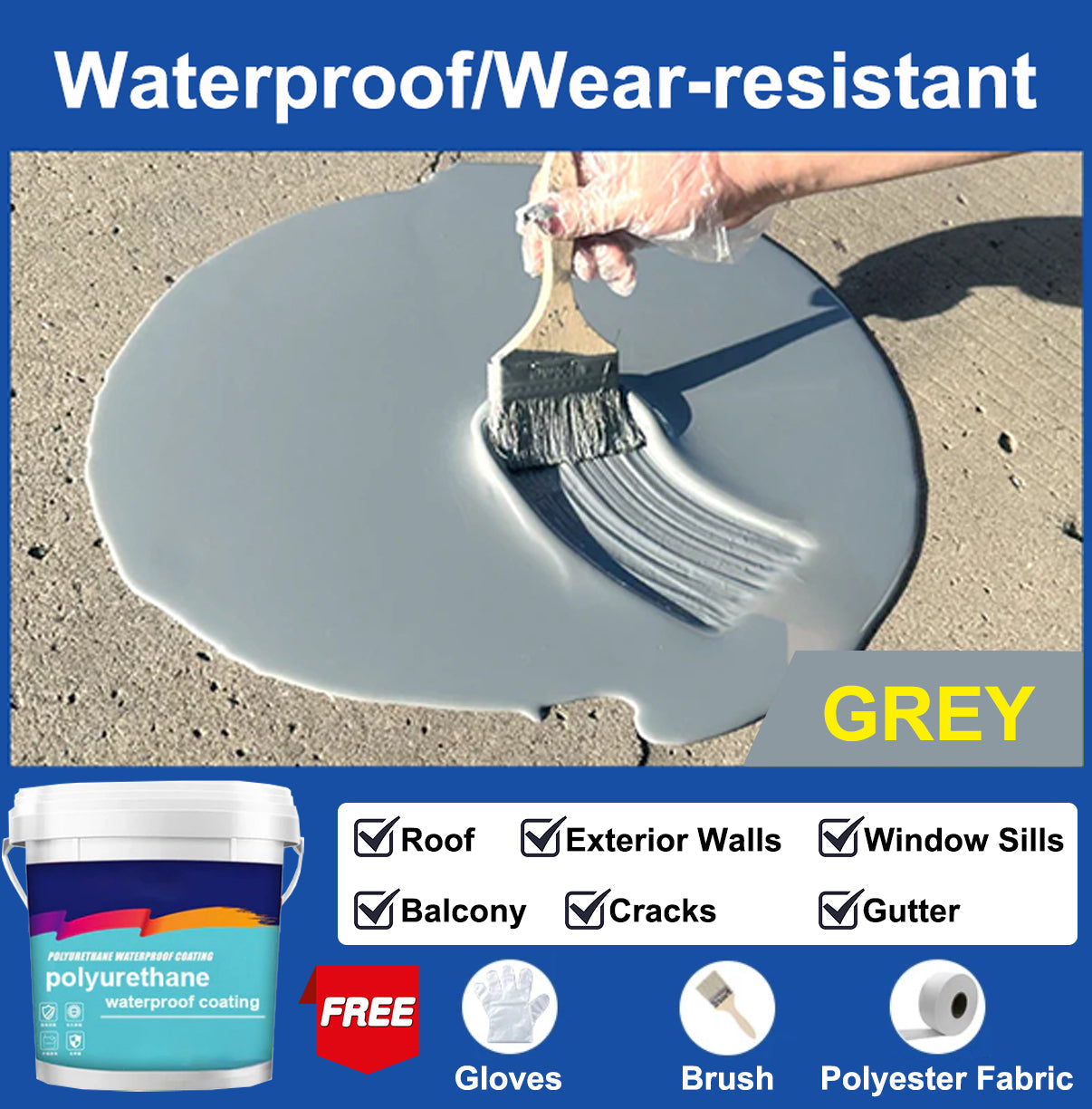💥Black Friday Hot Sales - 50% OFF💥🔰Polyurethane Waterproofing and leak repair Eco-friendly coating