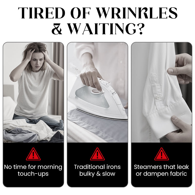 Foldable Handheld Steamer with 180° Rotating Handle