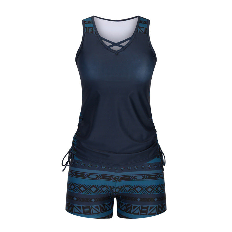 🔥50%  OffZweiteiliger Damen-Tankini mit elegantem Print