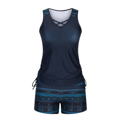 🔥50%  OffZweiteiliger Damen-Tankini mit elegantem Print