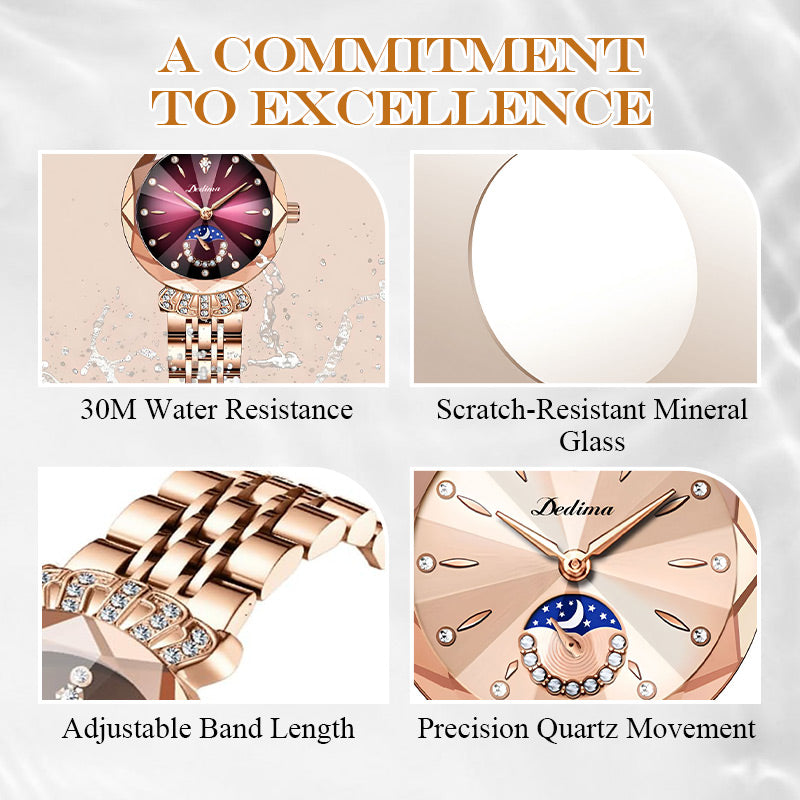 🌙✨ Fashionable Star & Moon Watch for Women ✨💎
