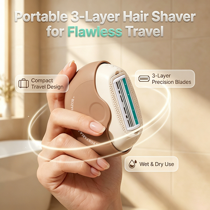 ✂️ 50% OFF !! Portable 3-Layer Hair Shaver ✨ Smooth, Precise Trim Anytime, Anywhere 💈