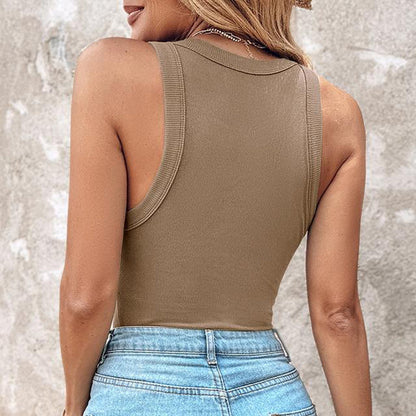 🌸50% OFF !! Soft Ribbed Vest Top with Shelf Bra – Cosy, Supportive & Perfect for Layering 💕
