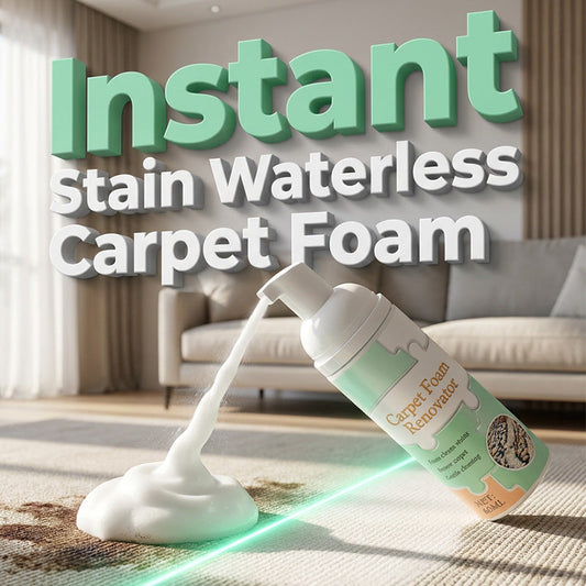 🏆 Last Day Special Price £12.99 ! 🔥Buy 2 Get 1 Free🎁Waterless Carpet Foam Stain Remover with Towel