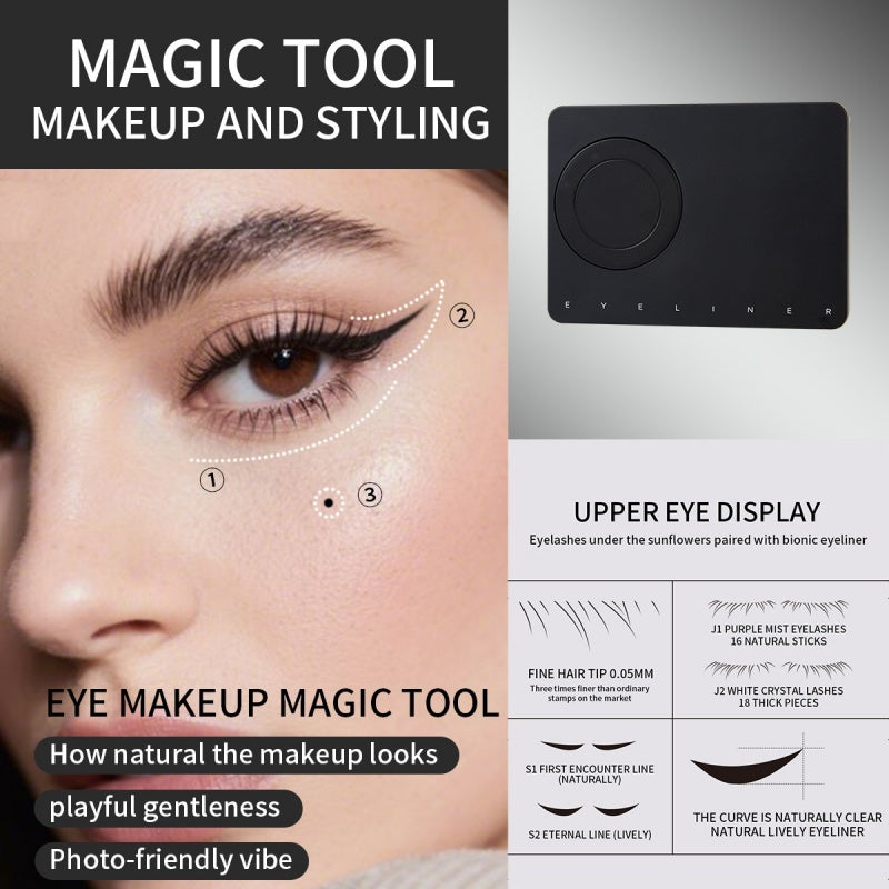 🏆 Last Day Special Price £9.77 ! 🔥Buy 2 Get 1 Free🎁3-in-1 Eye Makeup Stamp Box