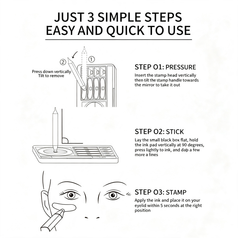 🏆 Last Day Special Price £9.77 ! 🔥Buy 2 Get 1 Free🎁3-in-1 Eye Makeup Stamp Box