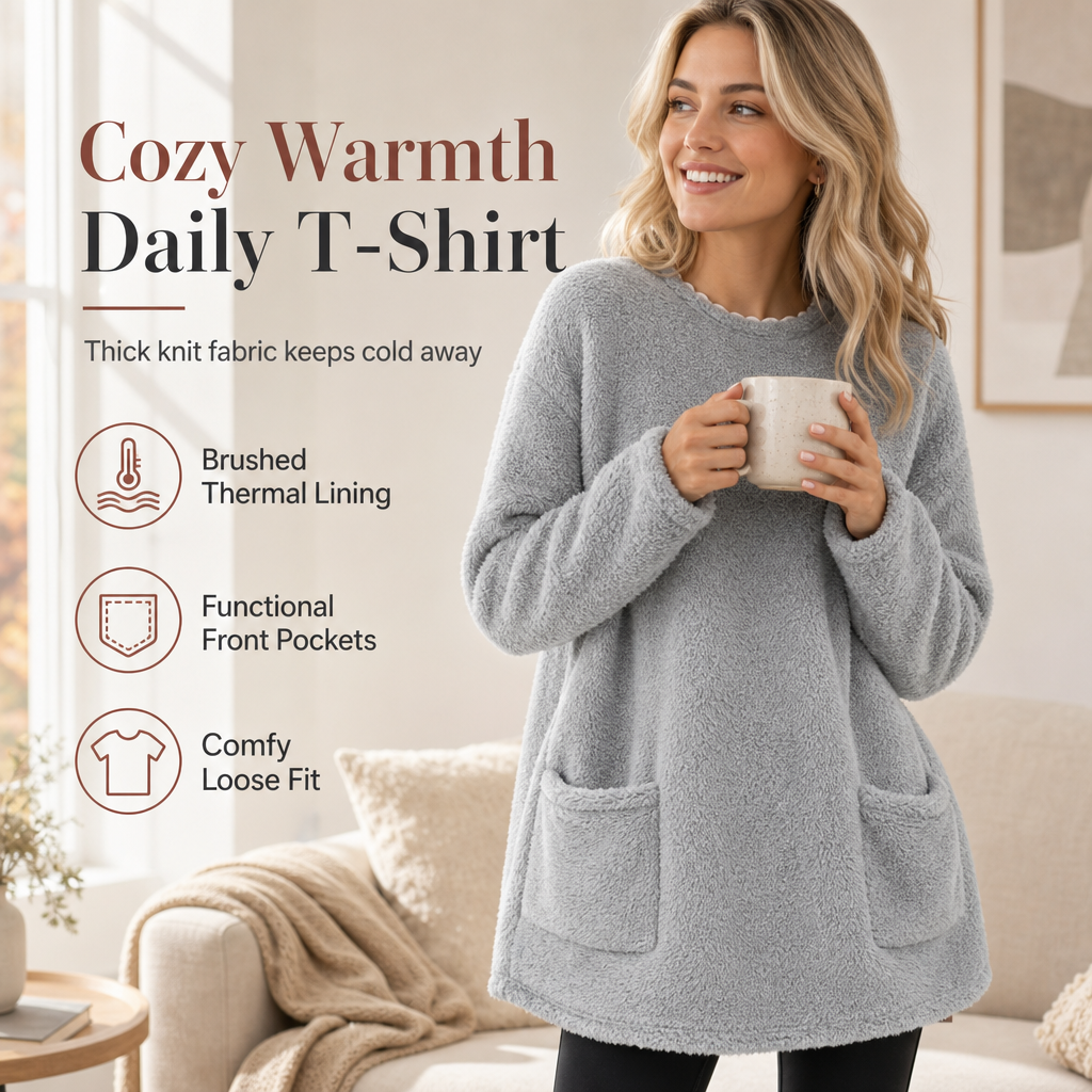 💖This week's Hot Sales - Only ￡15.99✨Women's Warm Crew Neck Long Sleeve Top